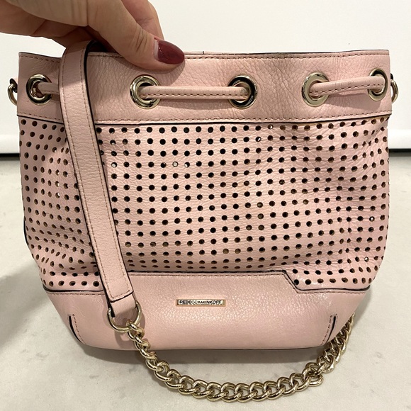 Rebecca Minkoff perforated leather bucket bag / purse - Picture 2 of 6